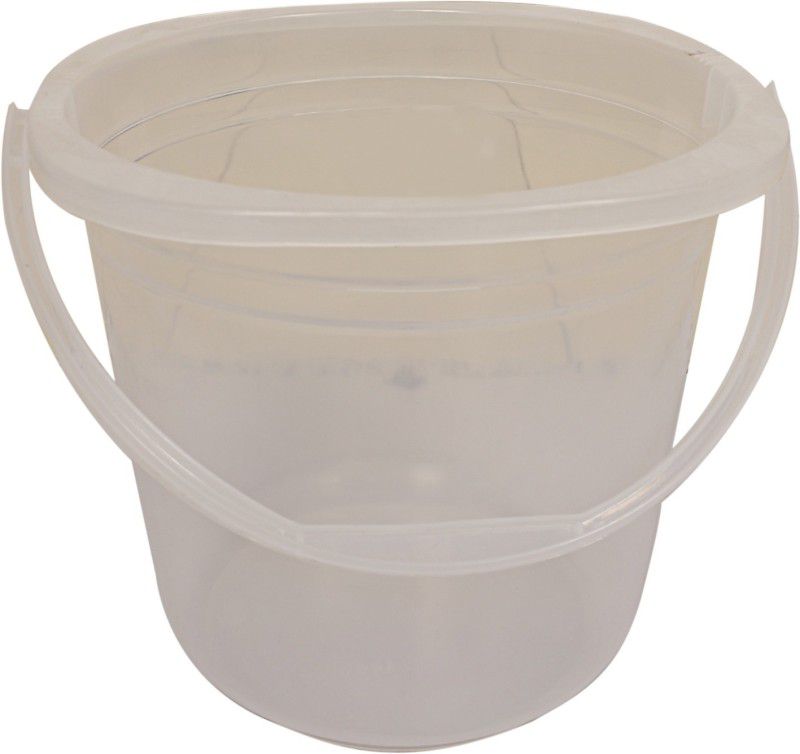 KUBER INDUSTRIES Plastic 16 Ltr Transparent Bucket for Bathroom-CTKTC1828 16 L Plastic Bucket  (White)