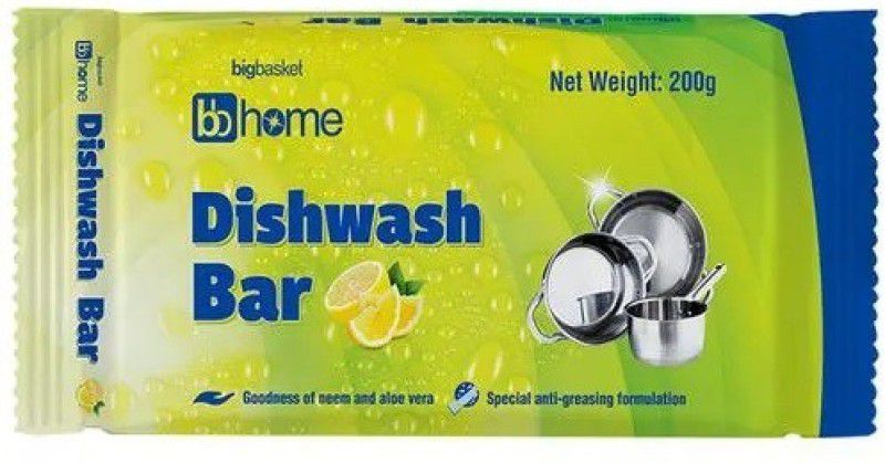 bbdishwash bb home dishwash 200 gram (Pack of 5) Dishwash Bar  (5 x 0.22 kg)