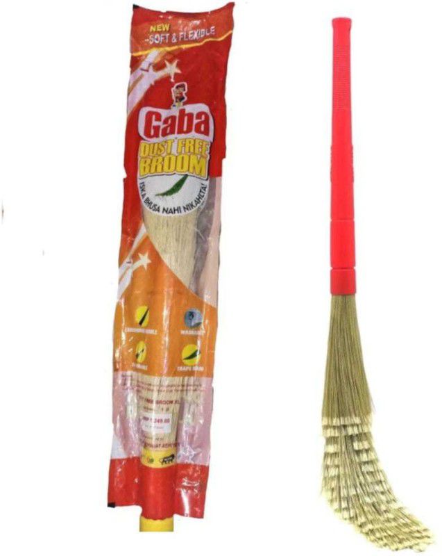 GABA Zero Dust Broom Nylon Dry Broom Plastic, Fiber Wet and Dry Broom  (Green)