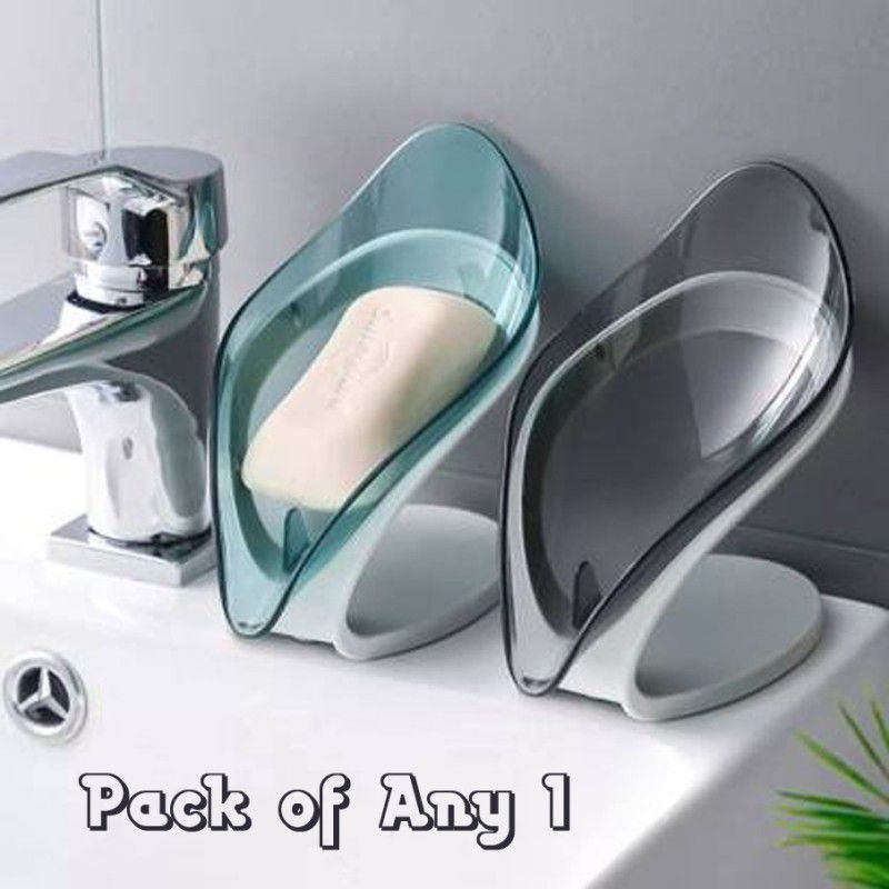 royal enterprise Portable Leaf Shape Soap Stand Without Drilling Container [pack od 1]  (multicolours)