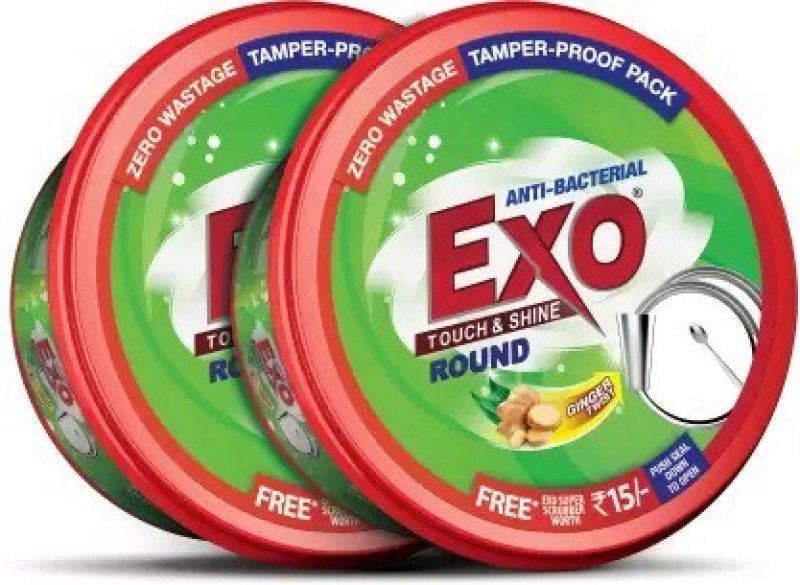 Exo Touch & Shine Round round bar 1.4 kg (pack of 2 X 700 g) ( scrubber free) Dishwash Bar  (2 x 0.7 kg)