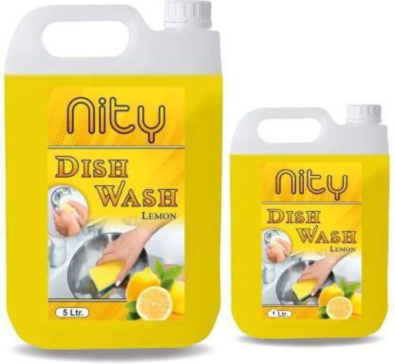 Nity liquid dish wash gel lemon fragnance Dish Cleaning Gel (lemon, 6 L) Dish Cleaning Gel  (LEMON, 6 L)