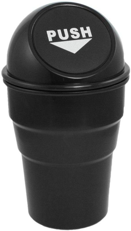 Finemart Mini Plastic Trash Bin Portable Small Dustbin Plastic Plastic Dustbin  (Black)