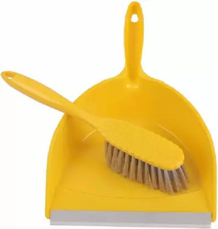 BIZOLO Yellow Dustpan & Brush Dustpan, Cleaning Brush