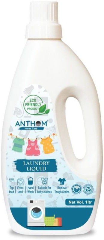 ANTHOM Laundry Liquid Detergent | Eco-Friendly, Non-Toxic, Biodegradable | Tough On Stain | Baby & Pet Safe | Phosphate & Caustic Free | Powered By Enzymes (1 Liter) Citrus Liquid Detergent  (1 L)