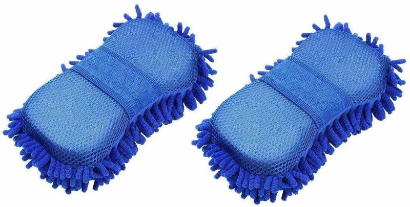 JOHN RICHARD Microfibre Wet & Dry Cleaning Sponge Duster for Car,Home Office etc Pack of 2 Wet and Dry Duster  (Pack of 2)