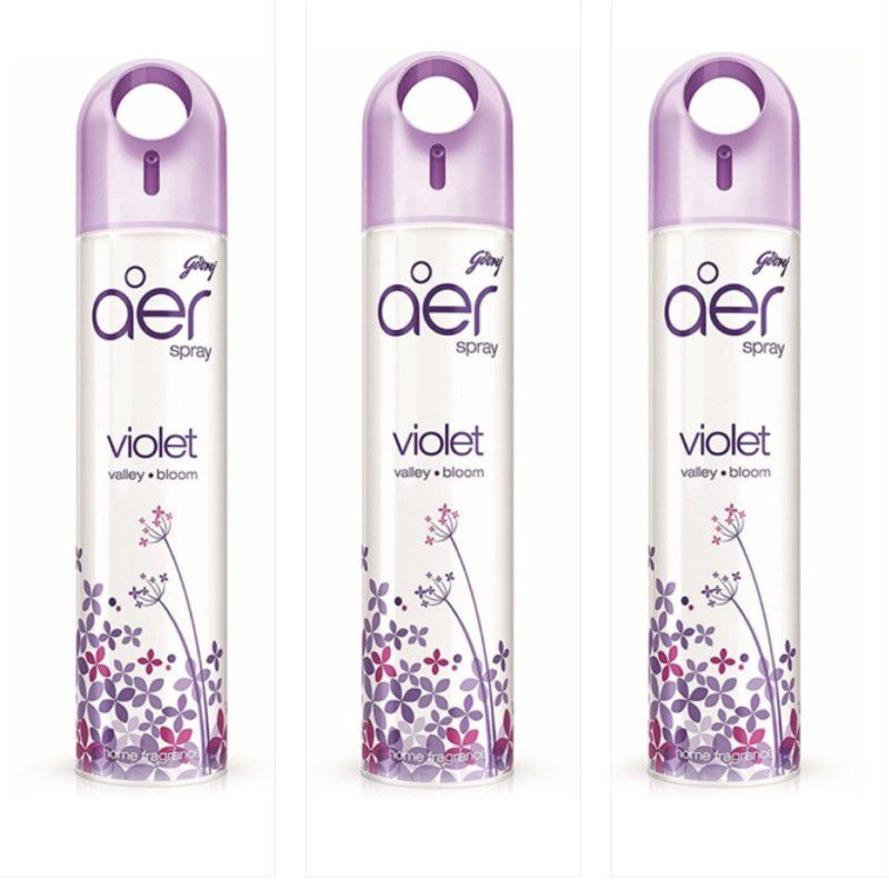 Godrej Aer Violet Valley Bloom (PACK OF 3) Home Fragrance Spray  (3 x 220 ml)
