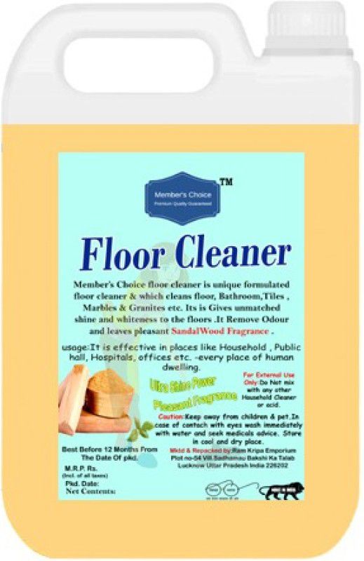 Member's Choice Floor Cleaner with Unique Formulation floor cleaner |Which Cleans Floor Bathroom ,tiles, Marbles & Granites etc. Gives a Unmatched shine and whiteness on the floor.Its Remove odour and leaves pleasant Fragrance Sandalwood  (5 L)