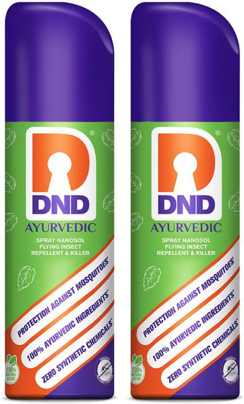 DND 100% Ayurvedic Nanosol Mosquito Repellent Killer Spray | Ayush Approved | Safe for human use| Safe for Kids |Pet friendly | Natural Action Patented Formula | Natural Action Patented Formula  (2 x 100 ml)