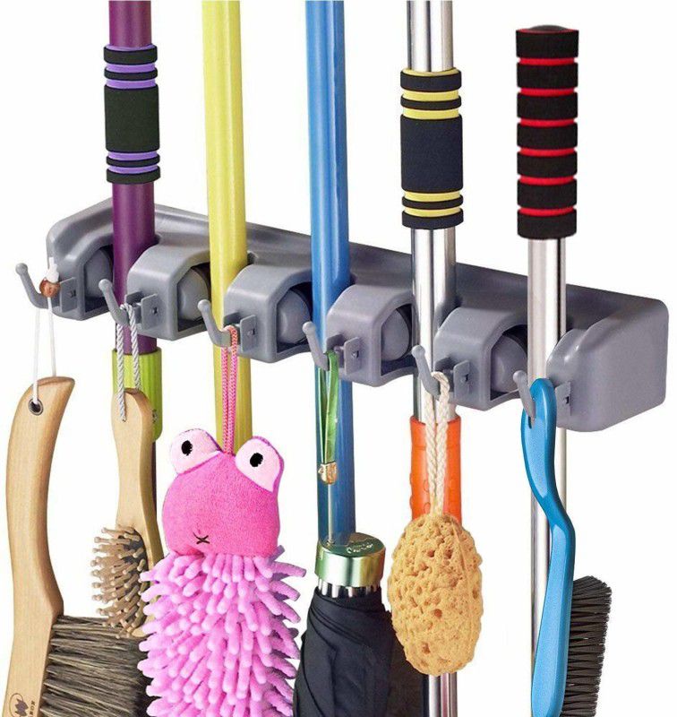 TAPUJI Multicolor Plastic Broom Holder  (5 Holders)