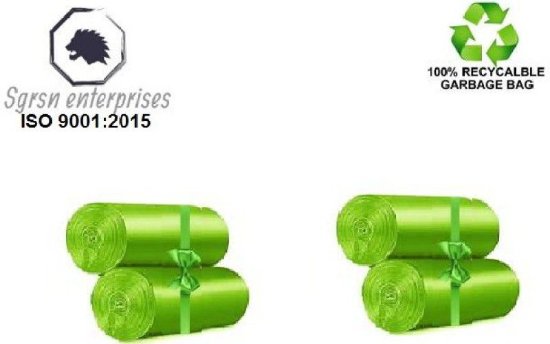 ShopeeBee GREEN 19 x 21 PACK OF 4 ( 120 BAGS )100%Biodegradable Medium 13 L Garbage Bag  (120Bag )