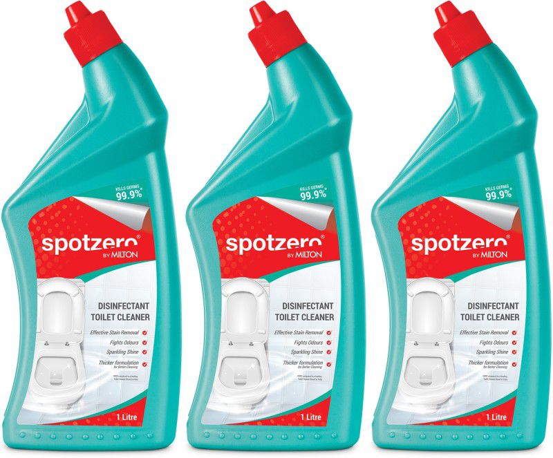 Spotzero by Milton Disinfectant Toilet Cleaner Set of 3, 1 Litre Each| Bathroom Cleaner Liquid Liquid Toilet Cleaner  (3 x 0.33 L)