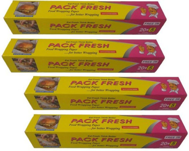 Pack Fresh Food Wrap Paper Roll Pack of 4 Parchment Paper  (Pack of 4, 100 m)