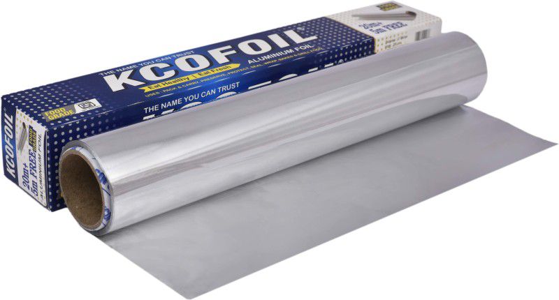 Kcofoil KCOFOIL Aluminum Foil Roll Paper 20M+5M Free Pack of 4 Aluminium Foil  (Pack of 4, 100 m)