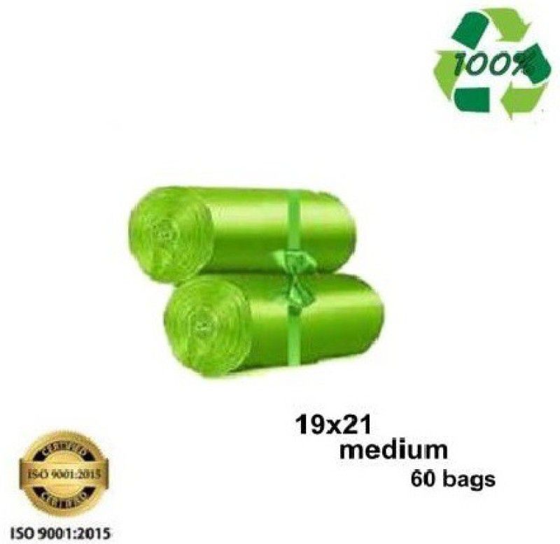 MJ Exim Ecofriendly tuff 19x21 pack of 2 (60 Bags) Medium 13 L Garbage Bag  (60Bag )