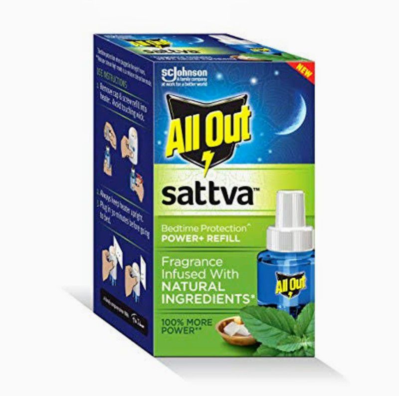 All Out SATTVA Mosquito Vaporiser Refill  (6 x 45 ml)