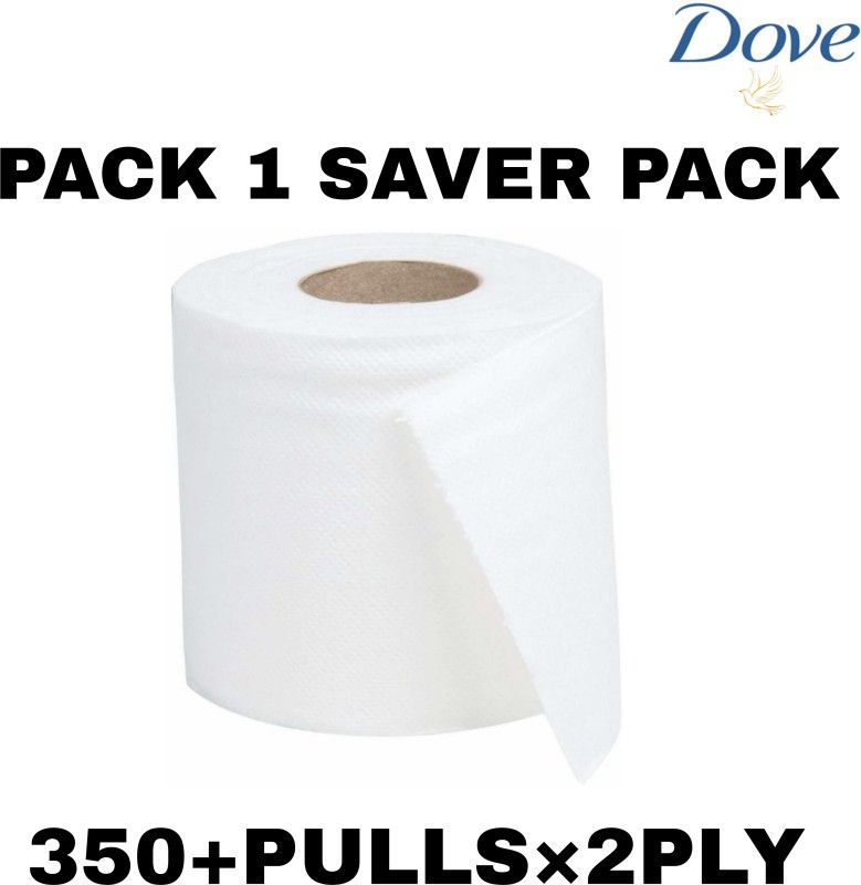 DOVE SOFTY Dispable Toilet Tissues PACK 1 TOILET ROLL Toilet Paper Roll  (2 Ply, 350 Sheets)