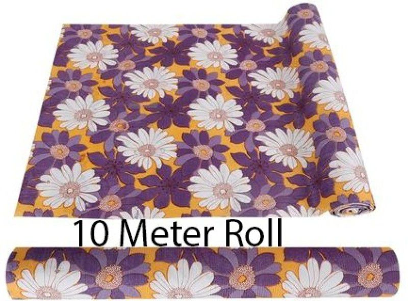 Home Ark 10 Meter Long Roll/Mat for Kitchen, Shelf .Anti slip and waterproof(WHIT P)  (1 Ply, 1 Sheets)