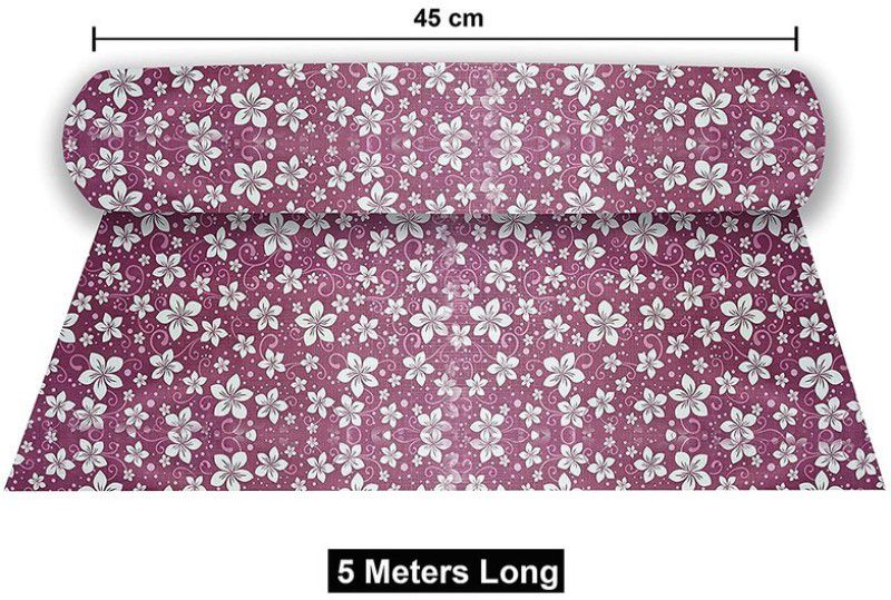 Shade 5 Mtr Long Roll/Mat for Kitchen, Shelve,Shelf.Anti slip&waterproof(Small Flower)  (1 Ply, 1 Sheets)