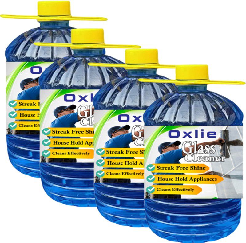 Oxlie 20Ltr. GLASS CLEANER LIQUID for Better ,Fast sparkling shine & Quick Clean  (4 x 5 L)