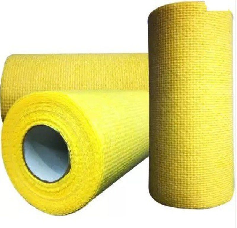 SHA Washable/Reusable (Yellow) Kitchen Cleaning Towel Roll - Pack of 3- 1 Ply  (1 Ply, 80 Sheets)