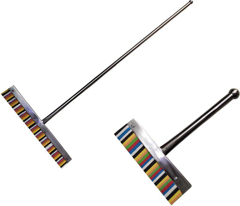 Kund Heavy Stainless Steel Rod, 42inch Floor Wiper, 28.cm Kitchen Wiper for Home/Office Floor Cleaning PACK OF 2 Floor Wiper  (Multicolor)