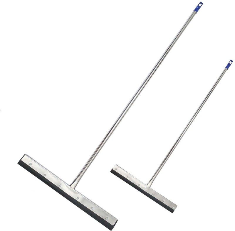 Kund 36+48.in Steel Rod Premium Quality Rubber Blade Floor Wiper+Bathroom Wiper Set 2 Floor Wiper  (Steel, Black)