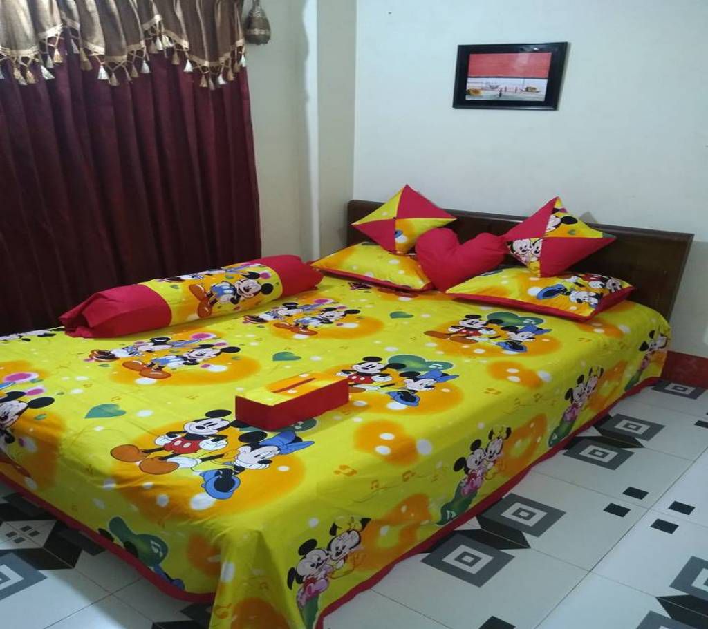 8 pcs king size cotton bed sheet set