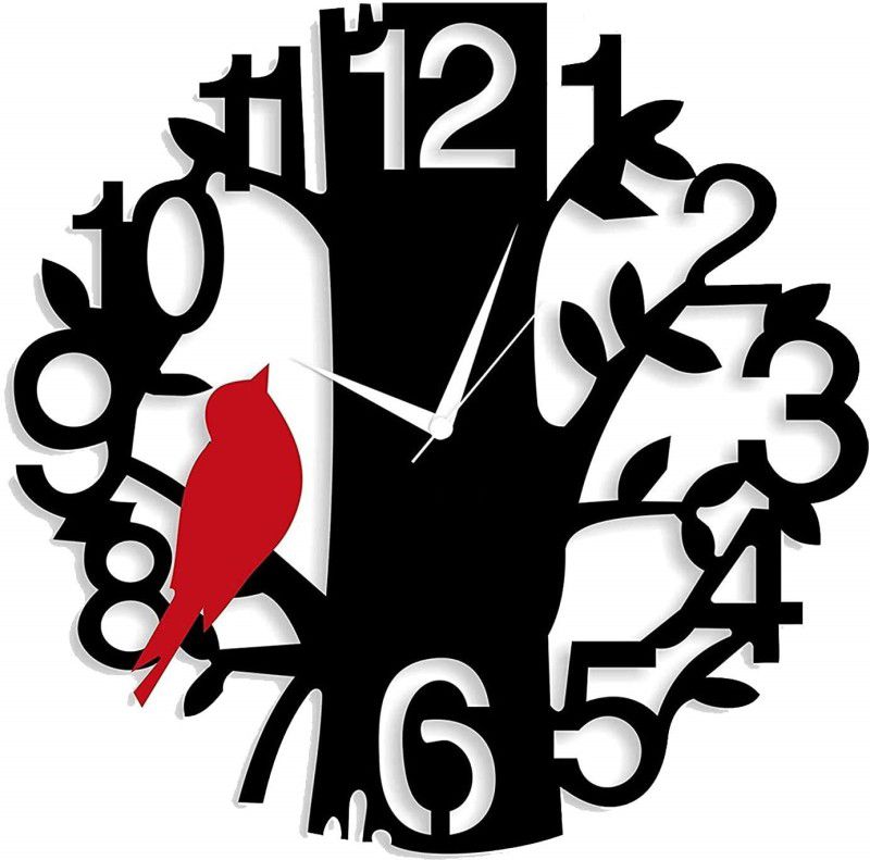 Ingo Creation Analog 30 cm X 30 cm Wall Clock  (Black, Without Glass, DIY Clocks)