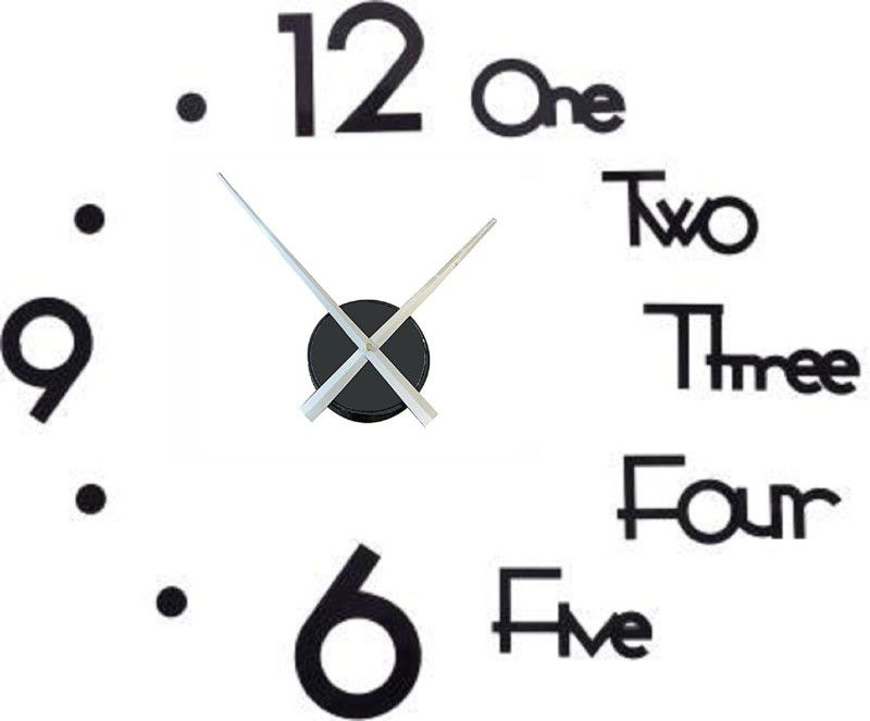 UKRAINEZ Analog 70 cm X 70 cm Wall Clock  (Black, Without Glass, DIY Clocks)