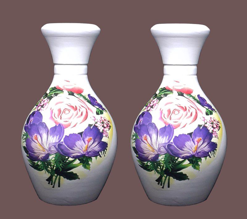 First Deal Wooden Vase  (6 inch, Multicolor)