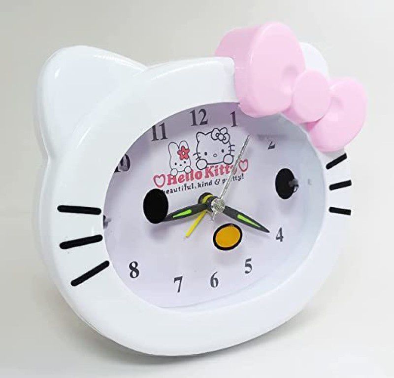 Nutts Analog White, Pink Clock