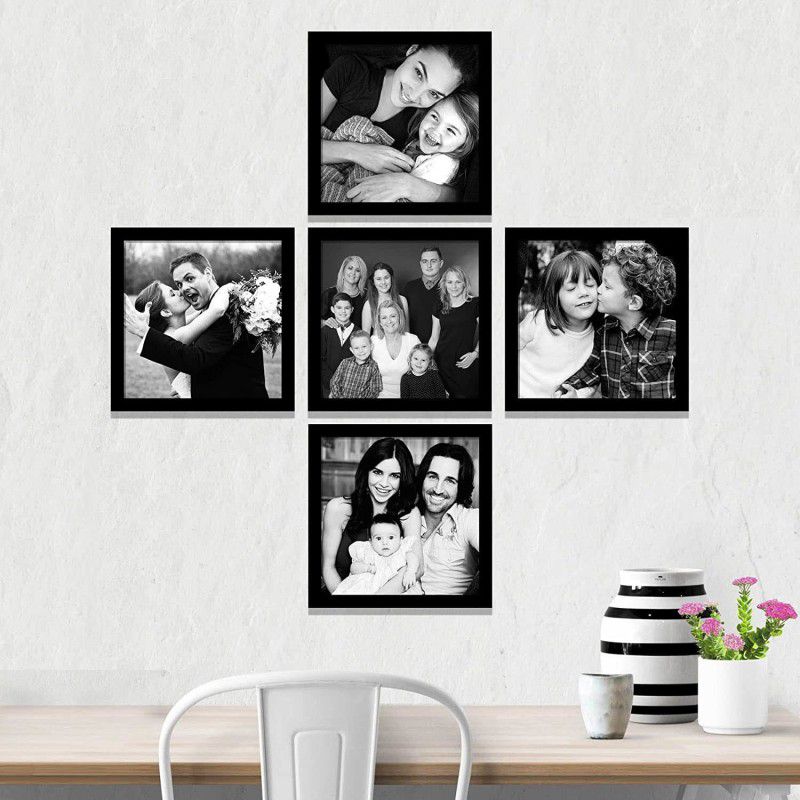 IMAGINATIONS Polymer Personalized, Customized Gift Best Friends Reel Photo Collage gift for Friends, BFF with Frame, Birthday Gift,Anniversary Gift Wall  (Black, 5 Photo(s), 12