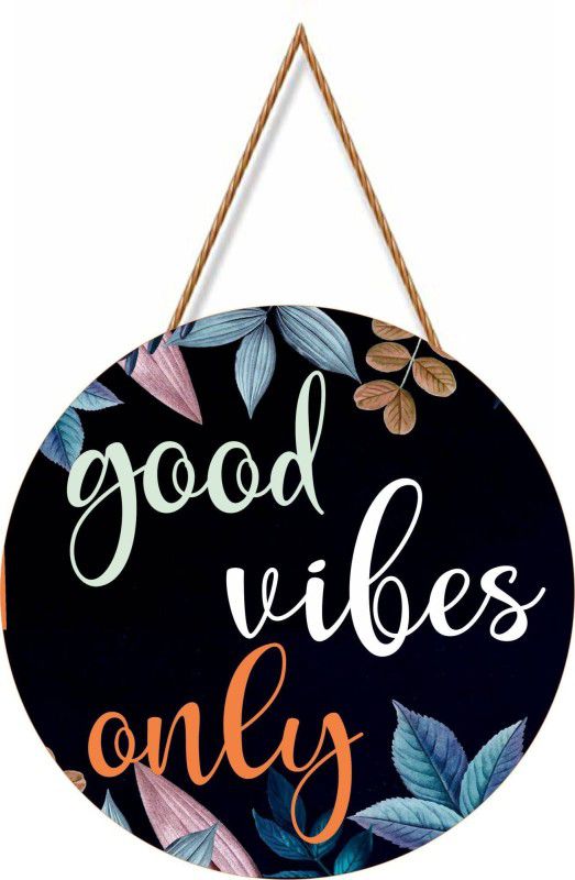SANKHALA CREATION Wooden GOOD vibes only love limitless Wooden Wall Hanging For Home Wall Decoration Name Plate  (Multicolor)
