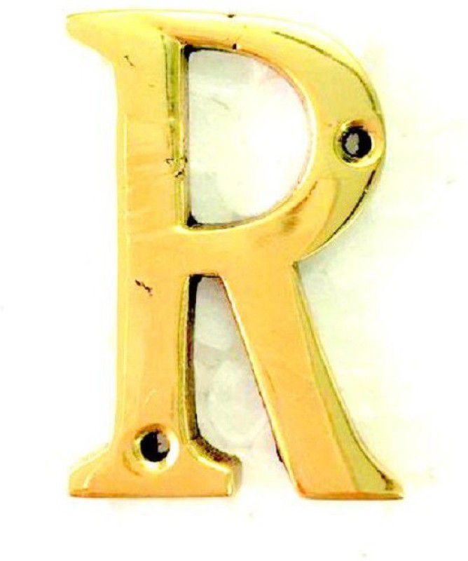 Robin Export Company Home Decor Alphabet 'R' Brass Letter Door House Address Sign  (1)