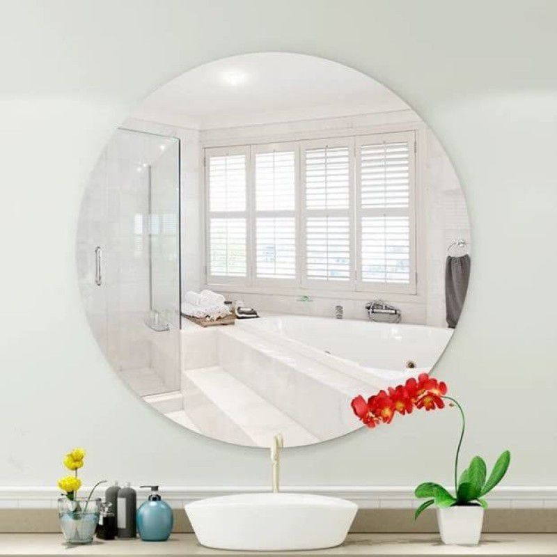 Kunhar Frameless Round Wall Mirror, 24 X 24 Inch, 1 Piece Decorative Mirror  (Oval)