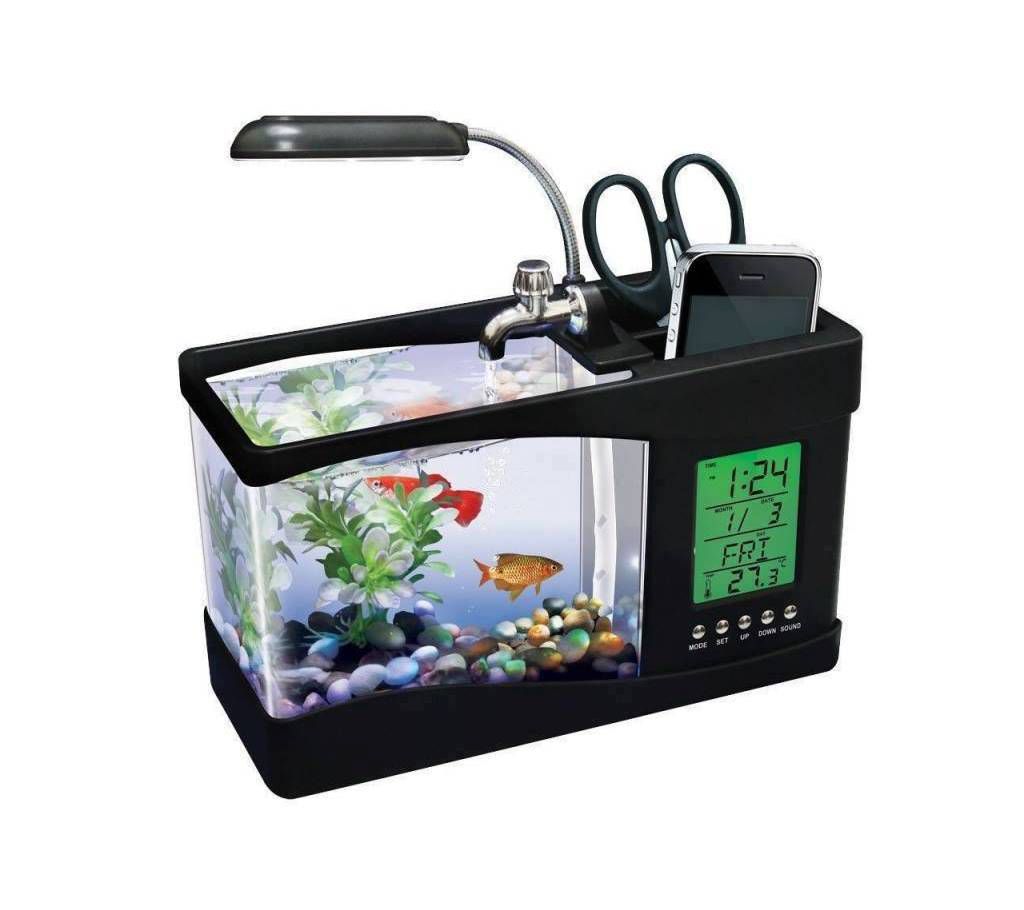 USB aquarium with clock