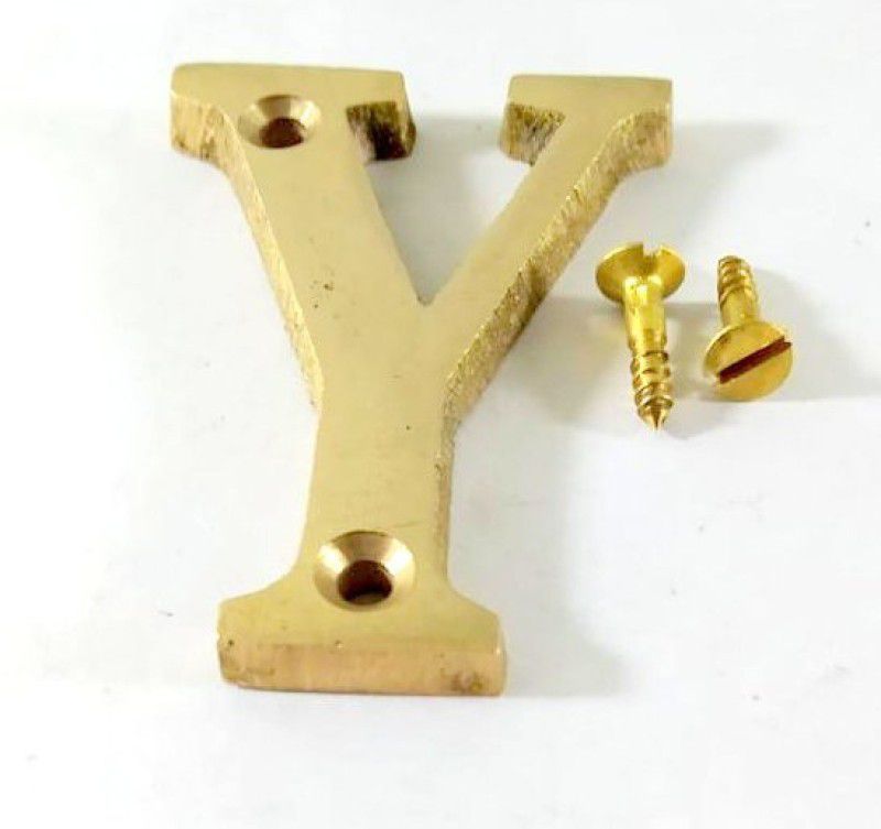 Robin Export Company Home Decor Alphabet 'Y' Brass Letter Door House Address Sign  (1)