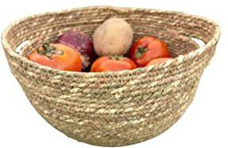 Needleart basket15 Jute Flower Basket  (W: 21 cm x H: 21 cm x D: 11 cm)