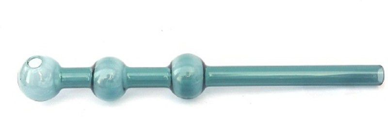 Mee Shisha 3 Ball 8 inch Glass oil burner pipe Green, (Green) Borosilicate Glass Outside Fitting Hookah Mouth Tip  (Green)