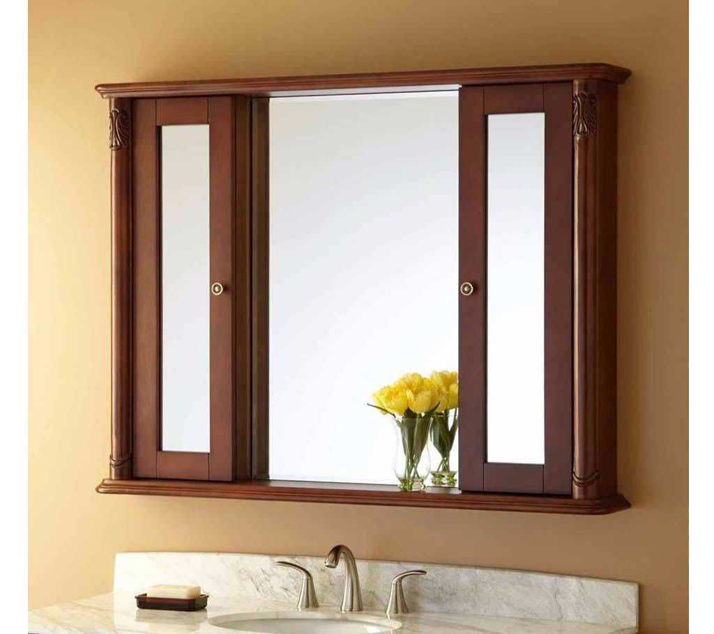 Wooden Wall Hanging Mirror Cabinet
