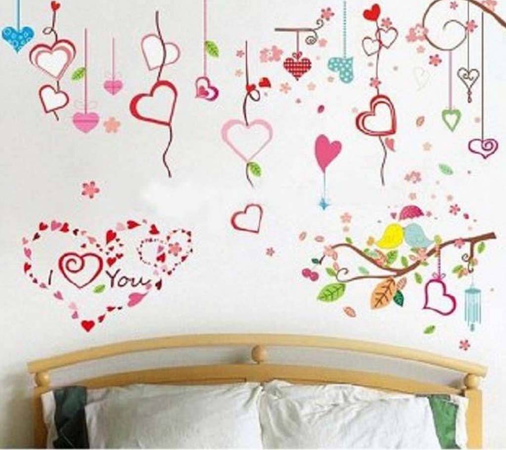 Hanging love wall sticker