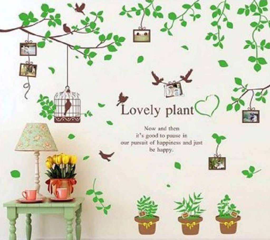 Bird and cage wall sticker
