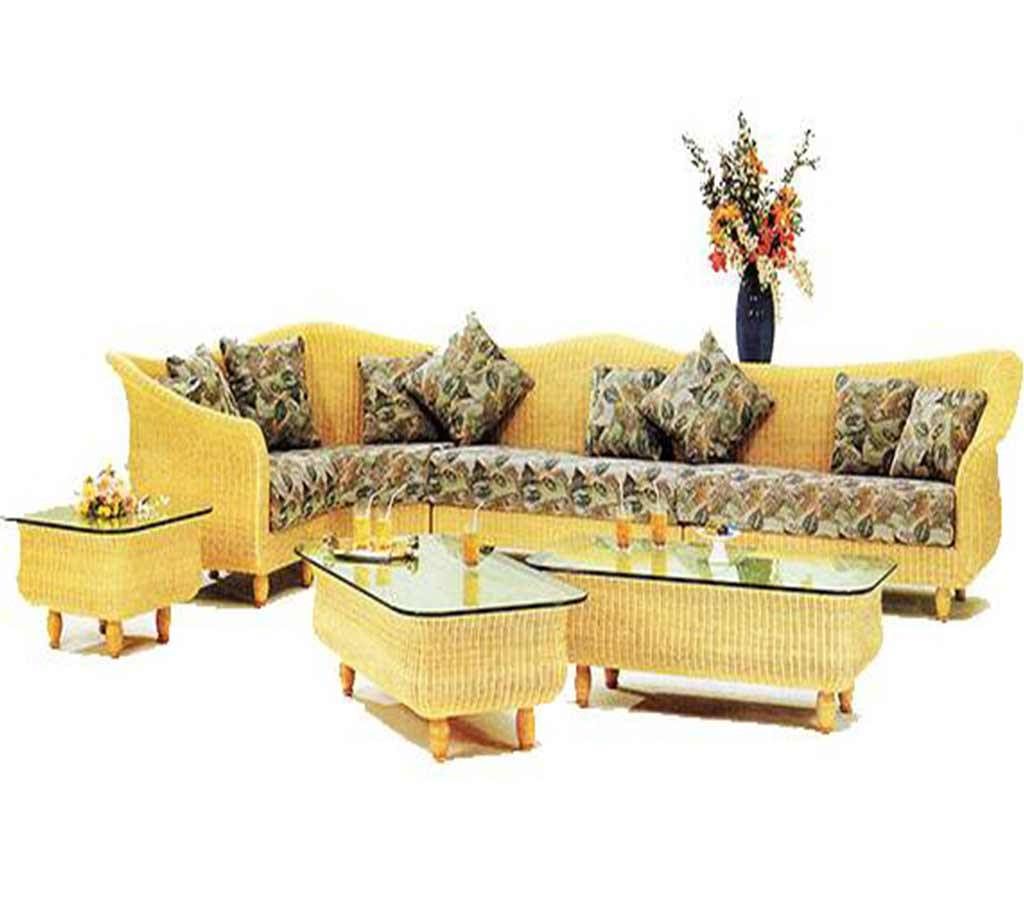 Cane Sofa Set - 6 Seat