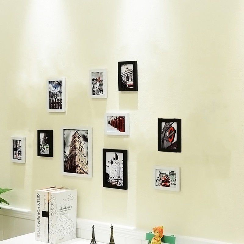 Wood Photo Frame  (Multicolor, 10 Photo(s))