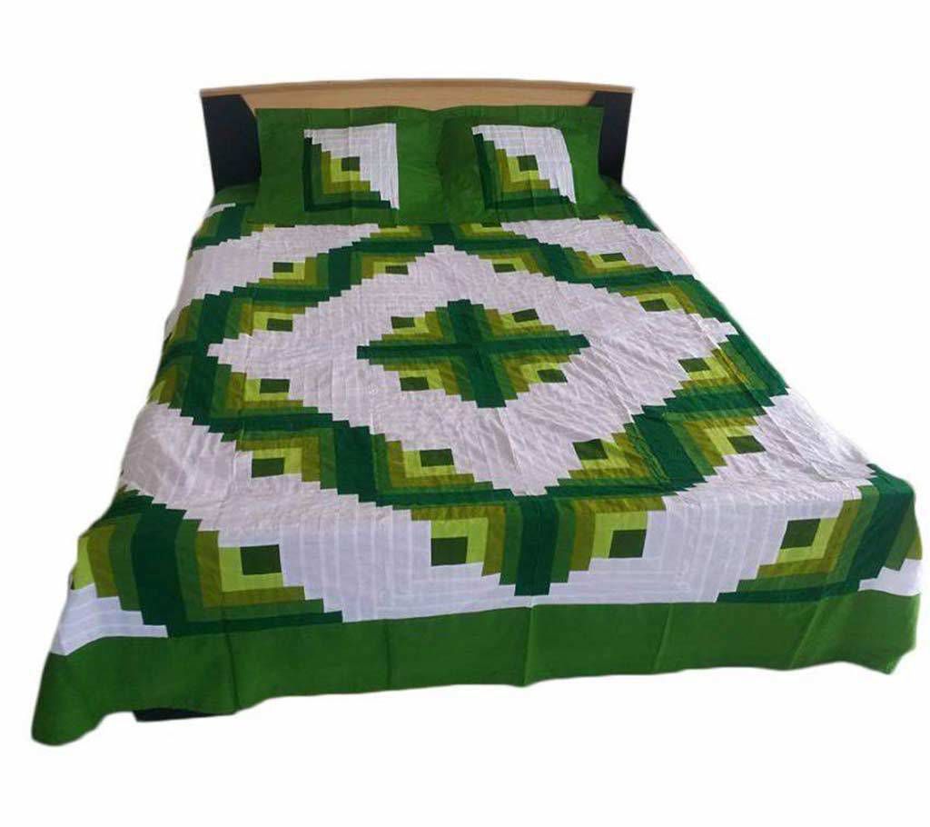 Cotton double size bed sheet set-3 pcs 