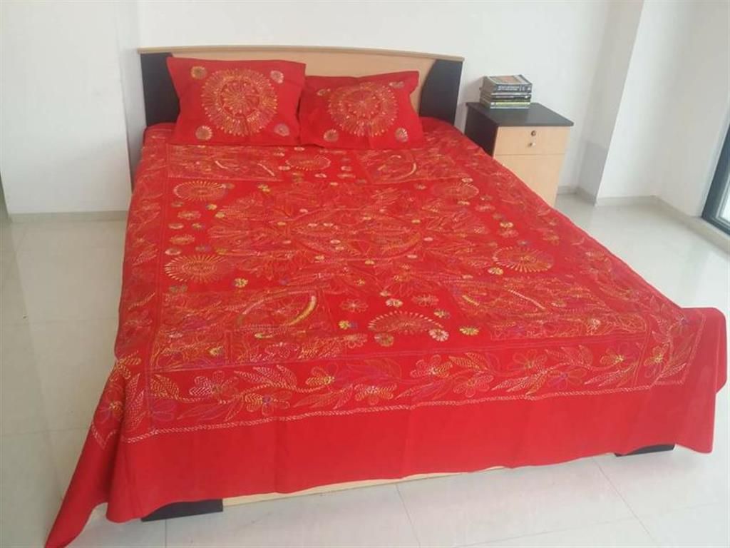 Double Size Hand Stitched Naksi Bed Sheet