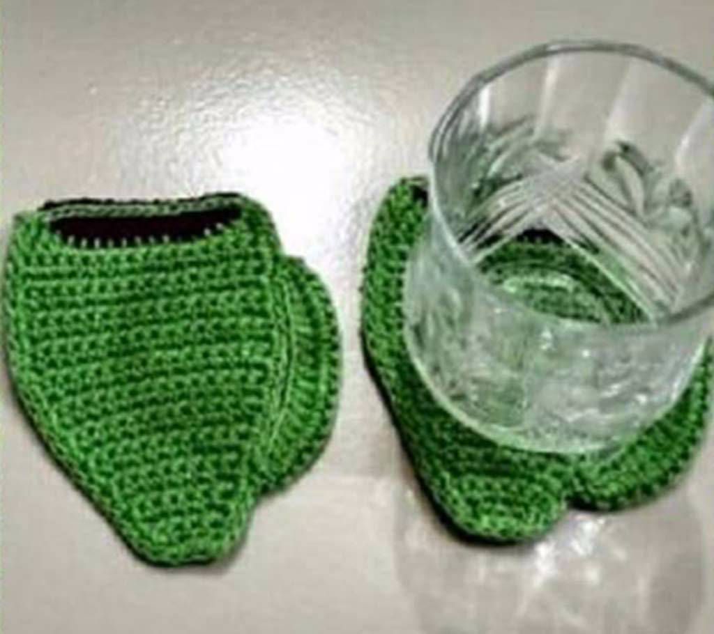 Crochet glass mat