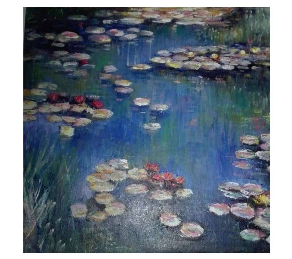 Water lilies painting by Salim Ahmed 