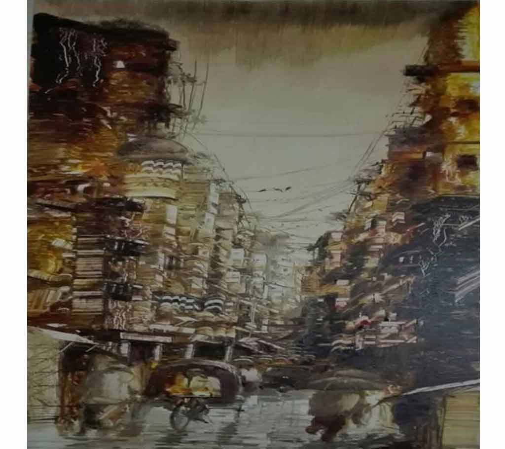 Old Dhaka Part-2 painting by Salim Ahmed 